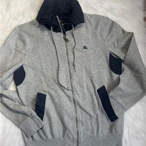 Guidi Gray and Navy Zip-Up Jacket